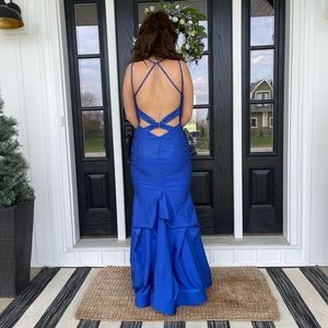 Prom Dress Royal Blue Embellished